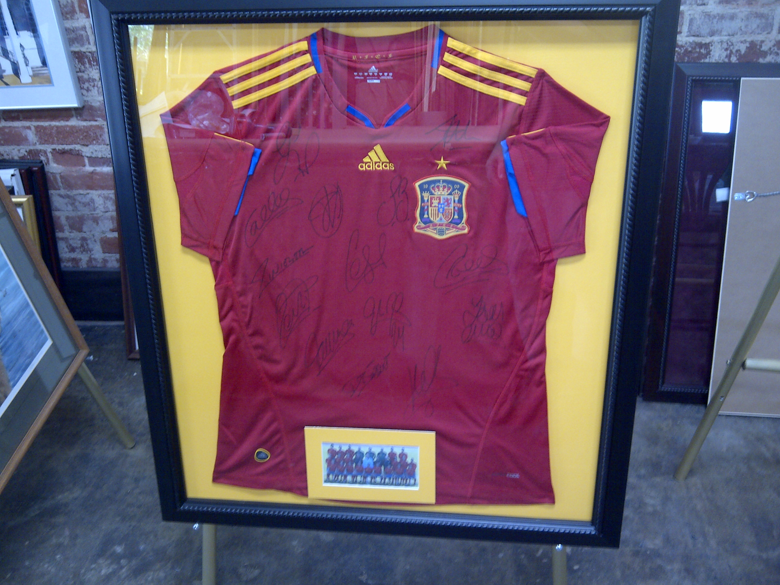 Framed Spain National Team Jersey 