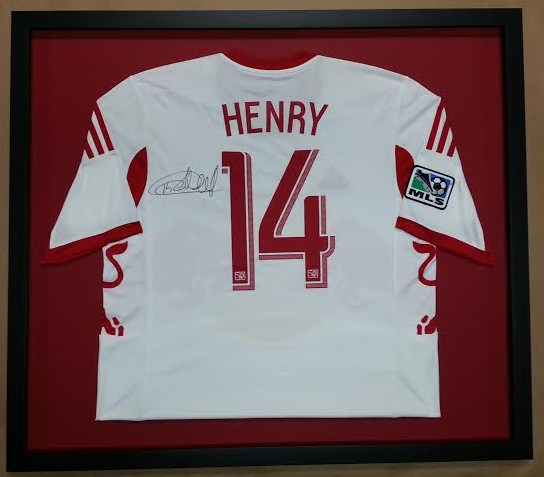 framed soccer jersey