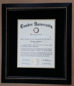 Framed Lander Diploma! – Columbia Frame Shop