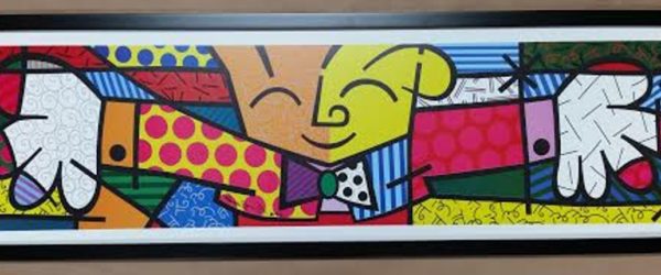 Romero Britto!  The Hug!